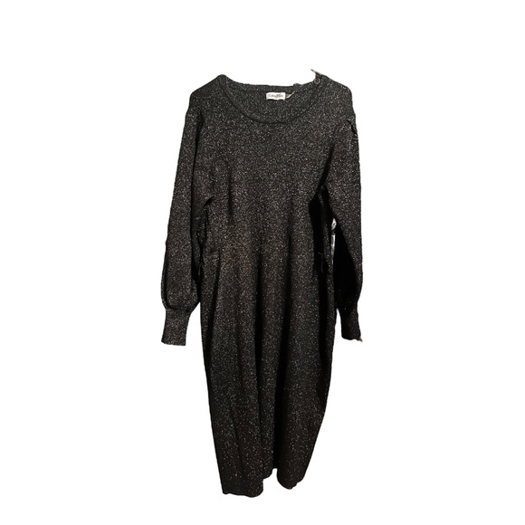 Calvin Klein Metallic  Midi Sweater Dress - Picture 2 of 11